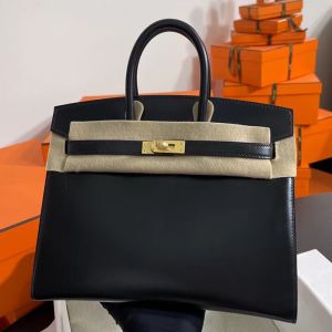 Hermes Birkin Bag Box Leather In Black