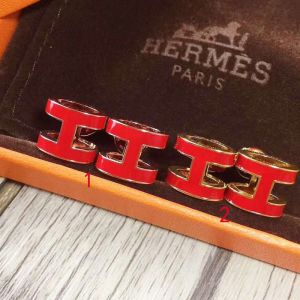 Hermes Pop H Earrings In Red