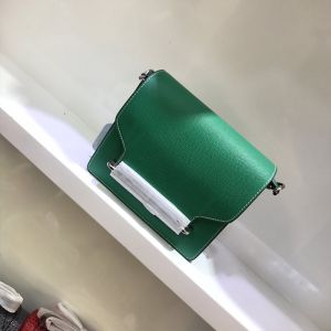 Hermes Roulis Bag Epsom Leather Palladium Hardware In Green