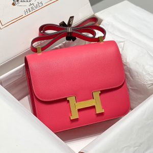 Hermes Constance Bag Epsom Leather Gold Hardware In Rose