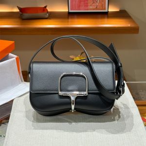 Hermes Della Cavalleria Bag Epsom Leather Palladium Hardware In Black