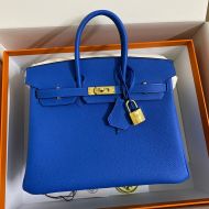 Hermes Birkin Bag Togo Leather Gold Hardware In Blue