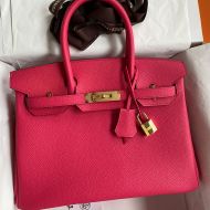 Hermes Birkin Bag Togo Leather Gold Hardware In Rose