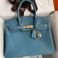 Hermes Birkin Bag Togo Leather Gold Hardware In Teal