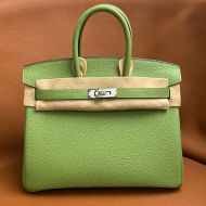 Hermes Birkin Bag Togo Leather Palladium Hardware In Avocado Green