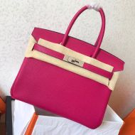 Hermes Birkin Bag Togo Leather Palladium Hardware In Rose