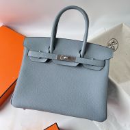 Hermes Birkin Bag Togo Leather Palladium Hardware In Sky Blue