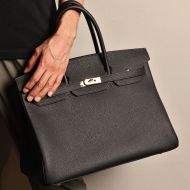 Hermes Birkin 40 Bag Togo Leather Gold Hardware In Black