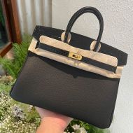 Hermes Birkin Touch Bag Alligator & Togo Leather Gold Hardware In Black