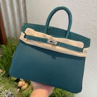 Hermes Birkin Touch Bag Alligator & Togo Leather Palladium Hardware In Teal