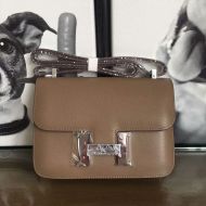 Hermes Constance Bag Epsom Leather Palladium Hardware In Coffee