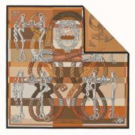 Hermes Della Cavalleria Scarf 90 In Brown