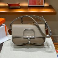 Hermes Della Cavalleria Bag Epsom Leather Palladium Hardware In Khaki