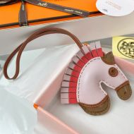 Hermes Geegee Charm Leather In Light Pink