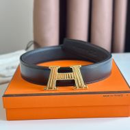 Hermes H Take Off 32 Reversible Belt Togo Leather In Black