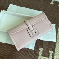 Hermes Jige Elan Clutch Epsom Leather In Cherry