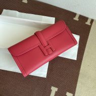 Hermes Jige Elan Clutch Swift Leather In Rose