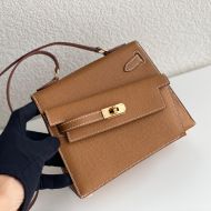 Hermes Kelly En Desordre Bag Epsom Leather Gold Hardware In Brown