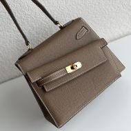 Hermes Kelly En Desordre Bag Epsom Leather Gold Hardware In Khaki