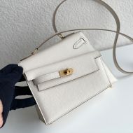 Hermes Kelly En Desordre Bag Epsom Leather Gold Hardware In White