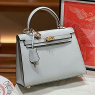 Hermes Kelly Bag Epsom Leather Gold Hardware In Sky Blue