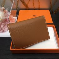 Hermes MC? Euclide Card Holder Epsom Calfskin In Brown