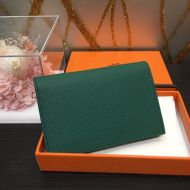 Hermes MC? Euclide Card Holder Epsom Calfskin In Green