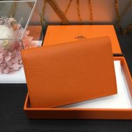 Hermes MC? Euclide Card Holder Epsom Calfskin In Orange