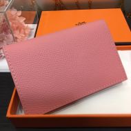 Hermes MC? Euclide Card Holder Epsom Calfskin In Pink