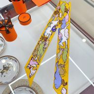 Hermes Mille Et Un Lapins Twilly In Yellow