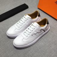 Hermes Quicker Sneakers Men Calfskin In White