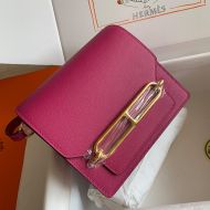 Hermes Roulis Bag Calfskin Leather Gold Hardware In Rose