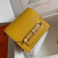 Hermes Roulis Bag Calfskin Leather Gold Hardware In Yellow