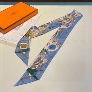 Hermes Scarf Odyssey Twilly In Blue