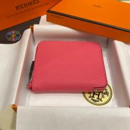 Hermes Silk'In Compact Wallet Epsom Leather In Rose