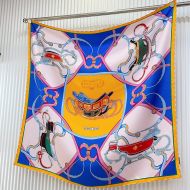 Hermes Springs Remix Scarf 90 In Blue